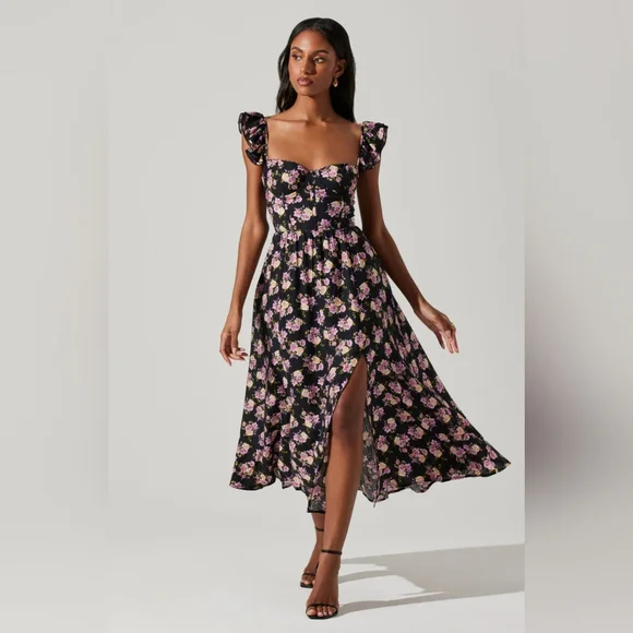 white christmas dresses Wedelia Print Midi Dress main image 0